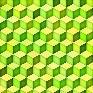 Gradient Cubes Tiling. Seamless Multicolor Pattern Stock Illustration