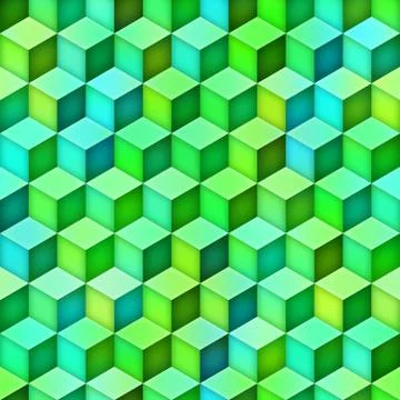 Gradient Cubes Tiling. Seamless Multicolor Pattern Stockillustratie