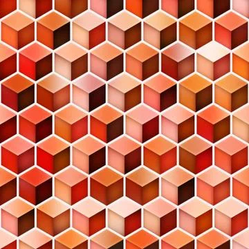 Gradient Cubes Tiling. Seamless Multicolor Pattern イラスト素材