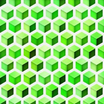 Gradient Cubes Tiling. Seamless Multicolor Pattern イラスト素材