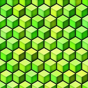 Gradient Cubes Tiling. Seamless Multicolor Pattern 스톡 일러스트