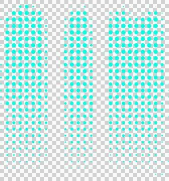 Gradient cyan dots pattern on white background Stock Illustration