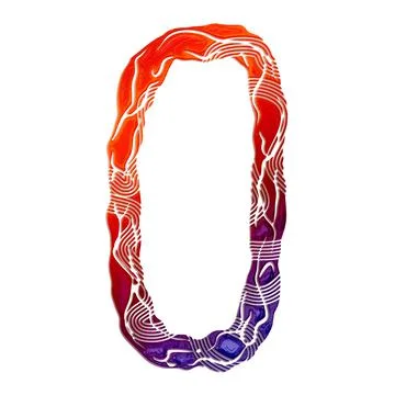 Gradient decorative letter isolated on white background.Uppercase art font. Stock Illustration