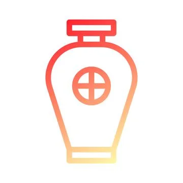 Gradient decorative perfume bottle icon design Stock-Illustration