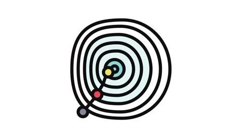 Gradient descent algorithm color icon animation Stock Footage 326103476