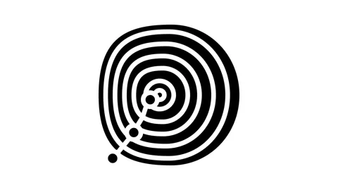 Gradient descent algorithm glyph icon animation Stock-Footage 326150675