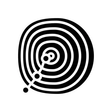 Gradient descent algorithm glyph icon vector illustration 库存插图