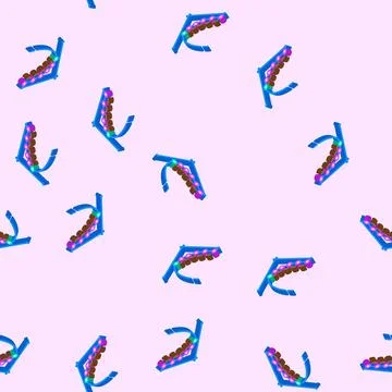 Gradient descent algorithm isometric icon seamless pattern イラスト素材