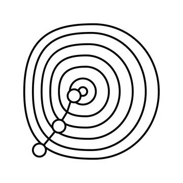 Gradient descent algorithm line icon vector illustration Stockillustratie