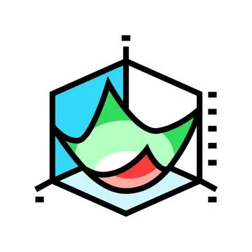 Gradient descent arrow machine color icon vector illustration 库存插图
