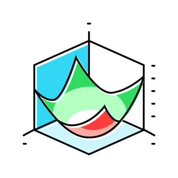 Gradient descent arrow machine color icon vector illustration 库存插图