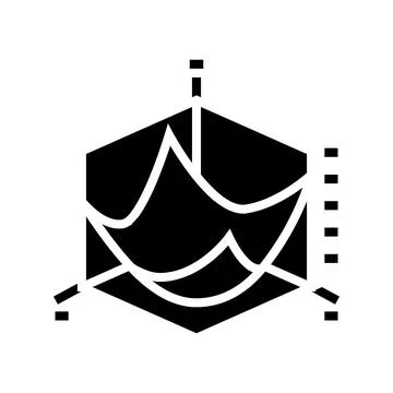 Gradient descent arrow machine glyph icon vector illustration 库存插图