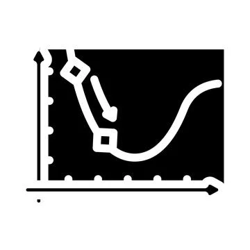 Gradient descent arrow machine learning glyph icon vector illustration イラスト素材