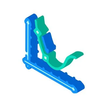 Gradient descent arrow machine learning isometric icon vector illustration Illustrazione stock