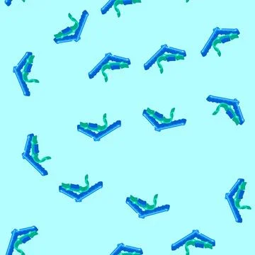 Gradient descent arrow machine learning isometric icon seamless pattern Stock Illustration