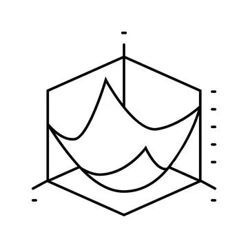 Gradient descent arrow machine line icon vector illustration 库存插图