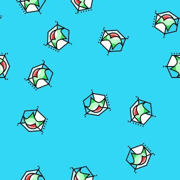 Gradient descent arrow machine vector seamless pattern 库存插图