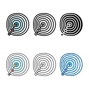 Gradient descent multipack algorithm color icon vector イラスト素材