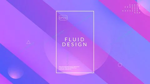 Gradient Design. 3d Dynamic Layout. Tech Landing Page. Modern Jo Stock Illustration