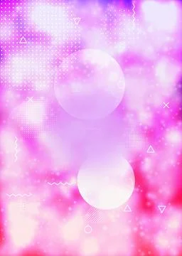 Gradient Design. Motion Dots. Soft Iridescent Composition. Retro Stock Illustration