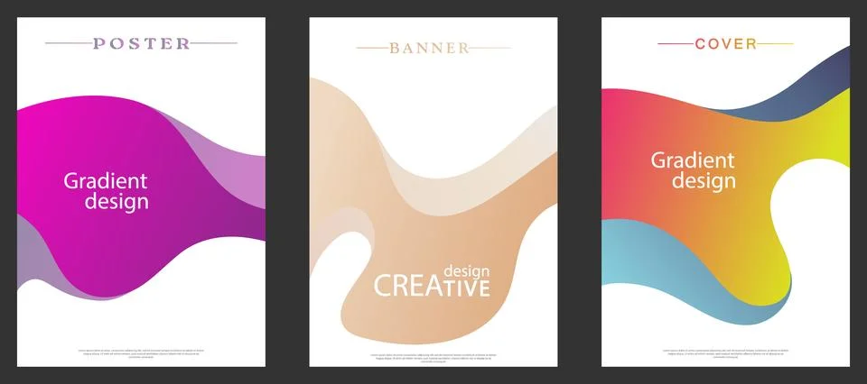 Gradient design template Stock Illustration