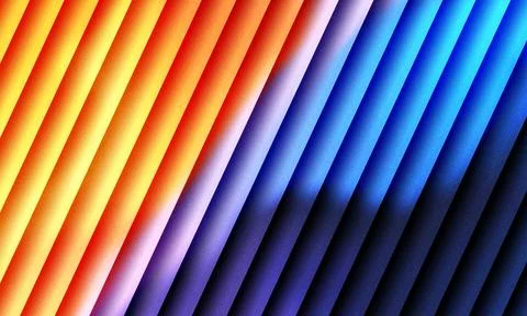 Gradient diagonal striped background with orange to blue color shift and grainy 스톡 일러스트
