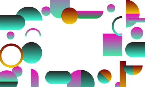 Gradient different shape background. Stock Illustration