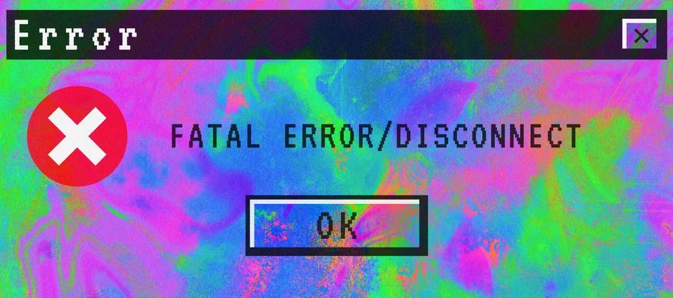 Gradient digital abstract background fatal error disconnect Stock Illustration