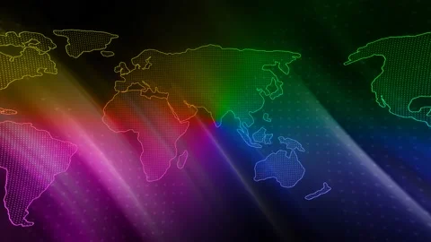 Gradient digital technology earth map an... | Stock Video | Pond5