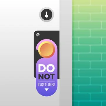 Gradient do not disturb sign illustration Stock Illustration