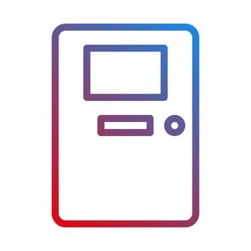 Gradient Door Icon with Simple Design elements Stockillustratie