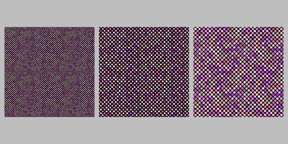 Gradient dot pattern background set - abstract vector graphic Stock Illustration