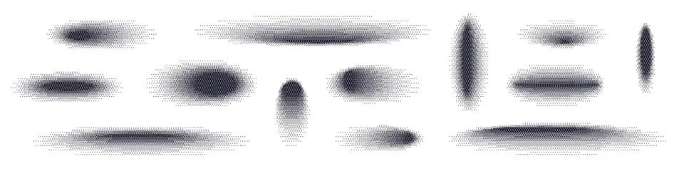 Gradient dot shadow effect with grainy texture. Halftone circles and noise... Stock Illustration