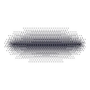 Gradient dot shadow effect with grainy texture. Halftone circles and noise... Stock Illustration