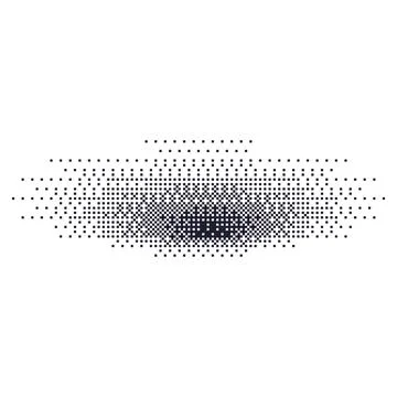 Gradient dot shadow effect with grainy texture. Halftone circles and noise... Stock Illustration