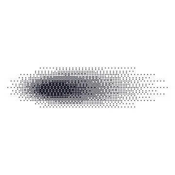 Gradient dot shadow effect with grainy texture. Halftone circles and noise... Stock Illustration