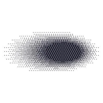 Gradient dot shadow effect with grainy texture. Halftone circles and noise... Stock Illustration