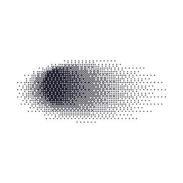 Gradient dot shadow effect with grainy texture. Halftone circles and noise... Stock Illustration