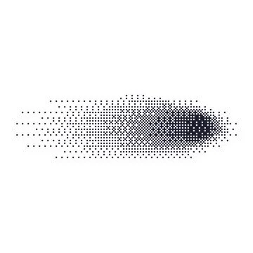 Gradient dot shadow effect with grainy texture. Halftone circles and noise... Stock Illustration