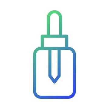 Gradient dropper bottle icon for liquid products Stock Illustration