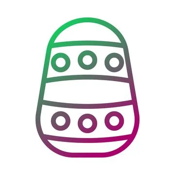 Gradient Easter Egg Icon Festive Spring Design Stock Illustration