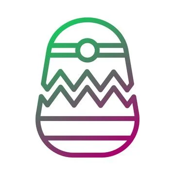 Gradient Easter Egg Icon Festive Celebration Stock Illustration