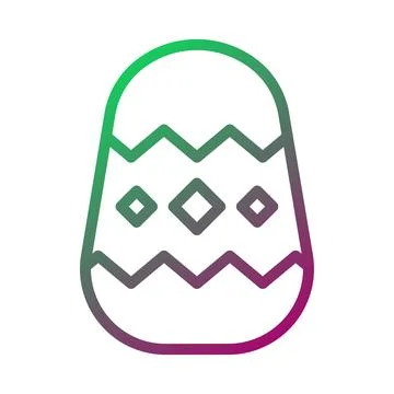 Gradient Easter Egg Icon with Geometric Design Stock Illustration