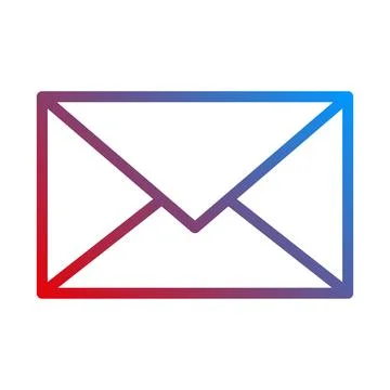 Gradient Email Envelope Icon Simple Line Design イラスト素材