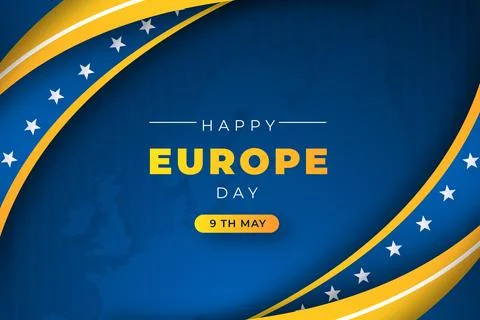 Gradient europe day background Stock Illustration