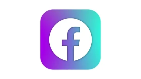 Gradient Facebook logo icon | Stock Video | Pond5