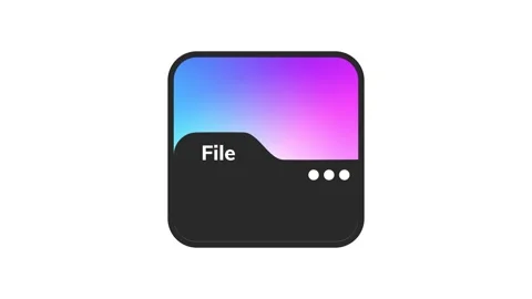 Gradient File Card Icon Stock Footage 343508378