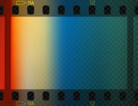 Gradient film frame with light leak effects Stock Illustration