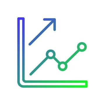 Gradient Financial Growth Chart Icon Graphic 스톡 일러스트