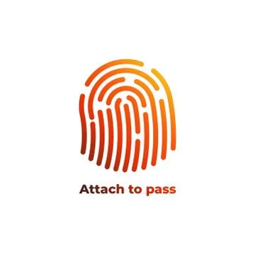 Gradient fingerprint shape. secure identification. Vector illustration Stock Illustration